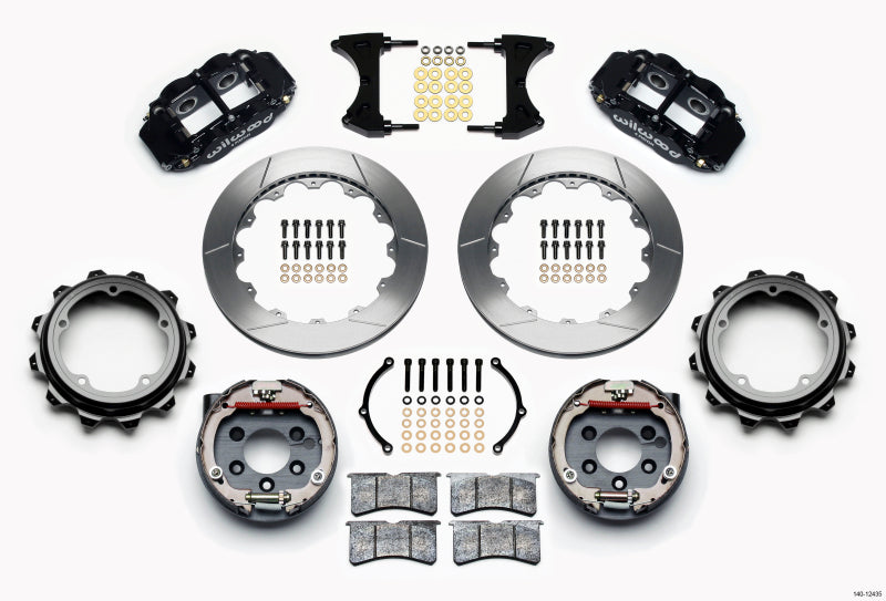 Wilwood Narrow Superlite 4R Rear P-Brk Kit 12.88in Strange Eng Floater 3.49in Offset - Mammoth Racing -