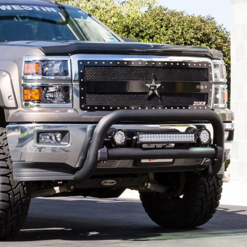 Westin 2014-2015 Chevrolet Silverado 1500 Contour 3.5in Bull Bar - Textured Black - Mammoth Racing -