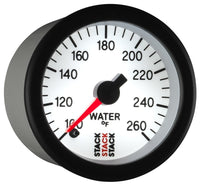 Autometer Stack 52mm 100-260 Deg F 1/8in Nptf Male Pro Stepper Motor Water Temp Gauge - White - My Store