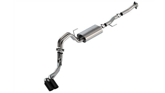 Borla F-150 2021 5.0L 2dr RC SB (122.8 WB) XL/XLT 3/2.25 DSE Cat-Back S-Type Black Chrome Tips - Mammoth Racing -
