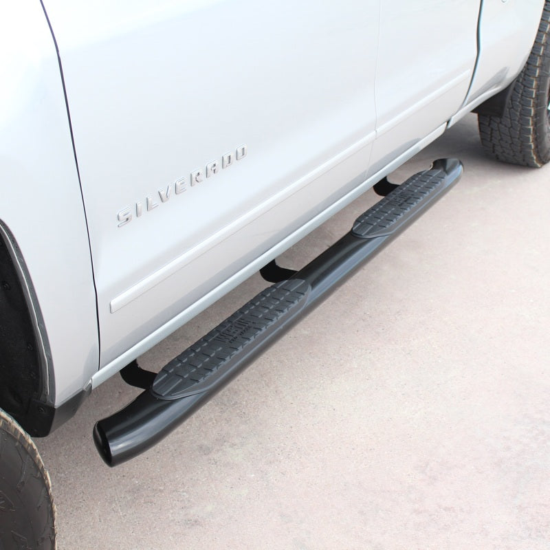 Westin 2014-2018 Chevrolet/GMC Silverado Sierra 1500 Dbl Cab PRO TRAXX 5 Oval Nerf Step Bars - Black - Mammoth Racing -
