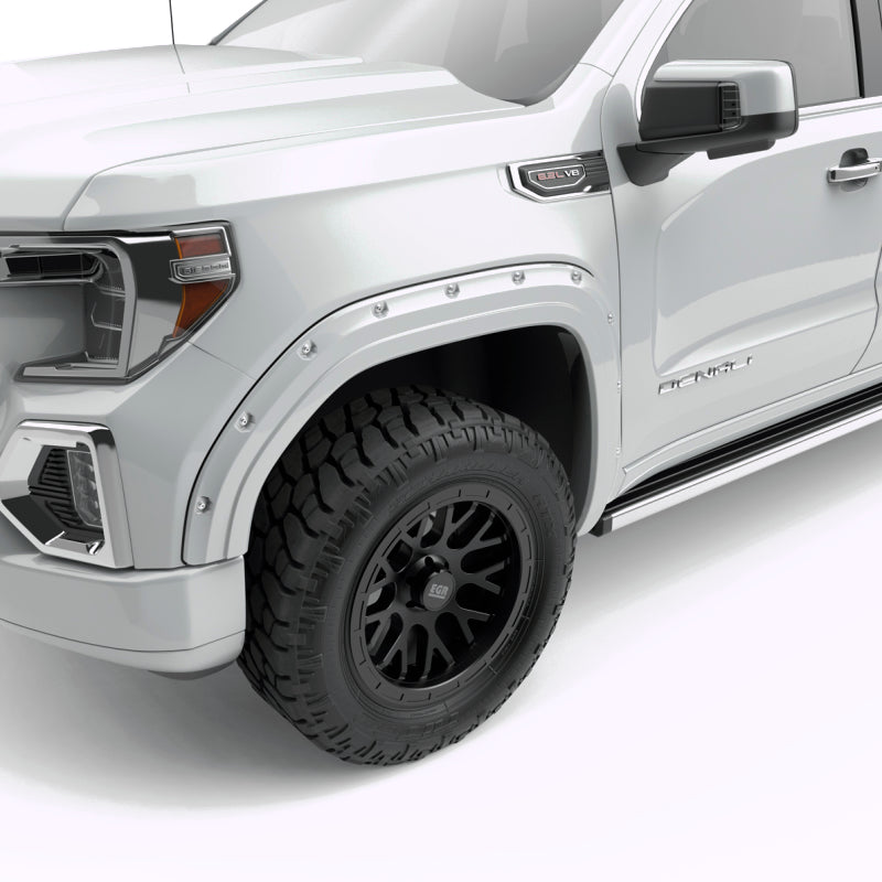EGR 19-23 Gmc Sierra 1500 Summit Traditional Bolt-On Look Fender Flares White Set Of 4 - Mammoth Racing -