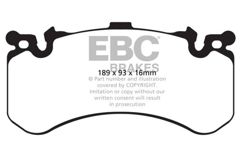 EBC 11+ Audi A8 Quattro 6.3 (Cast Iron Rotors) Redstuff Front Brake Pads - My Store