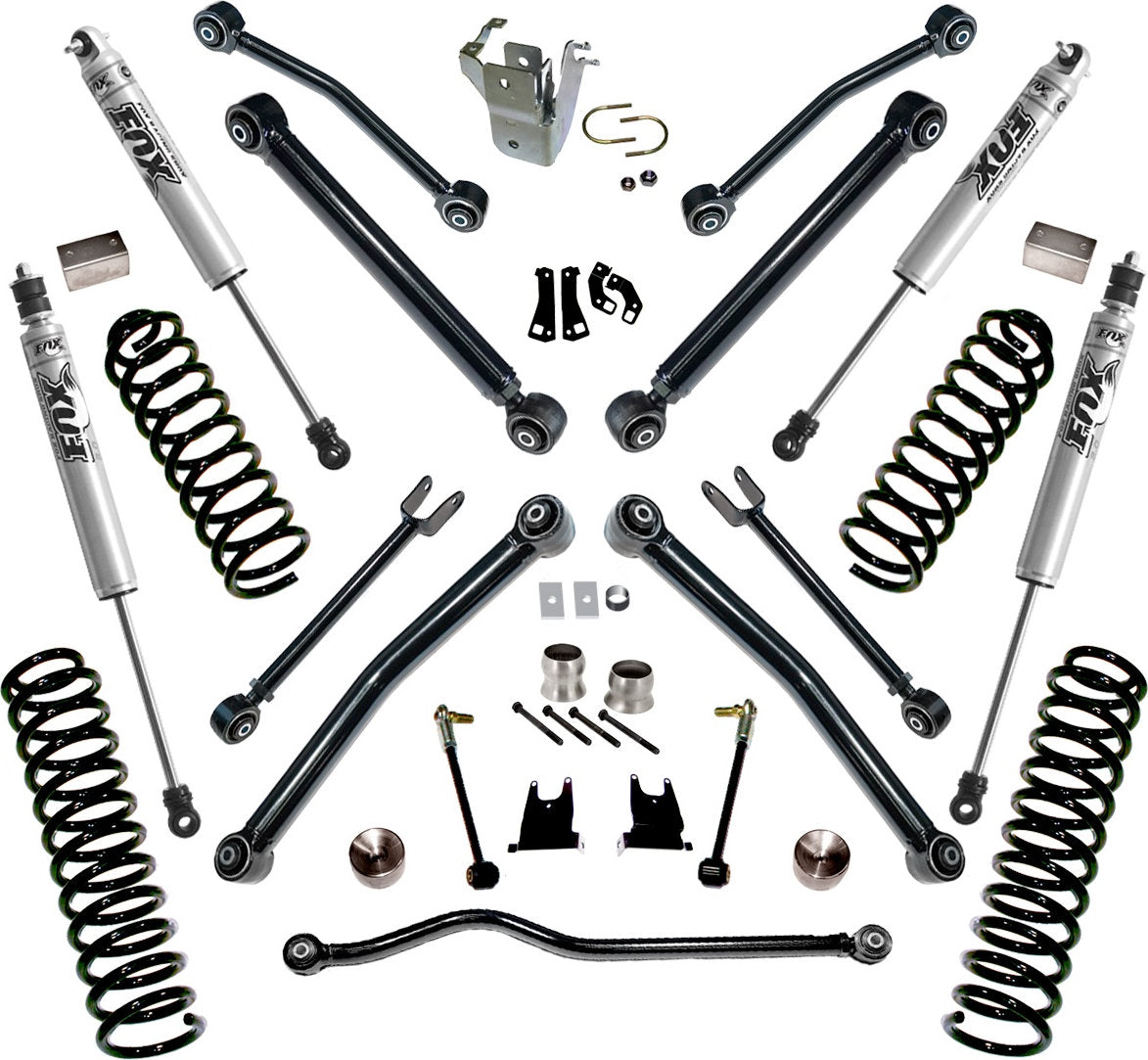 Superlift 07-18 Jeep Wrangler JK 2 Door 4in Lift Kit w/ Fox Shocks - Mammoth Racing -
