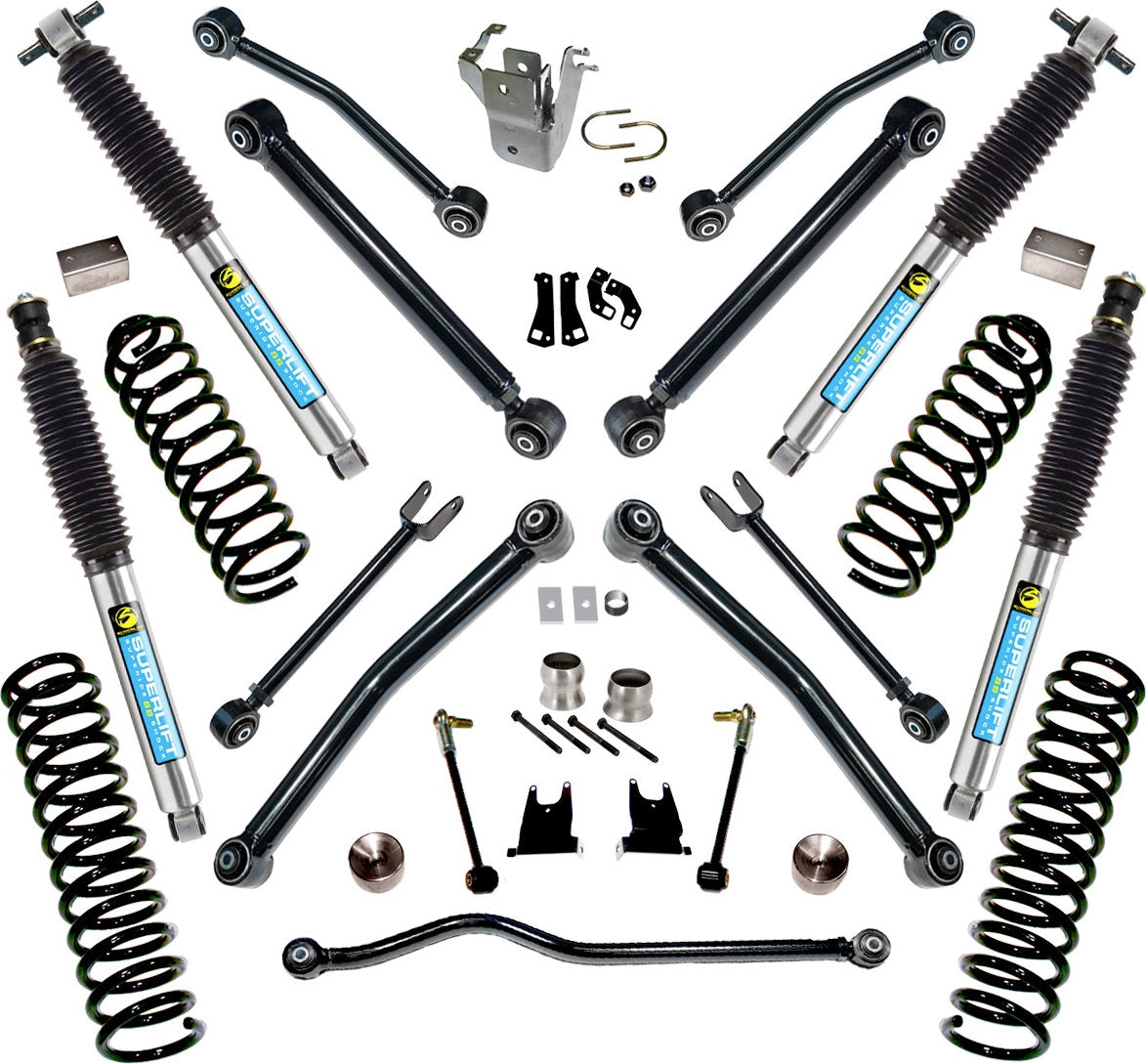 Superlift 07-18 Jeep Wrangler JK Unlimited 4in Lift Kit w/ Bilstein Shocks - Mammoth Racing -
