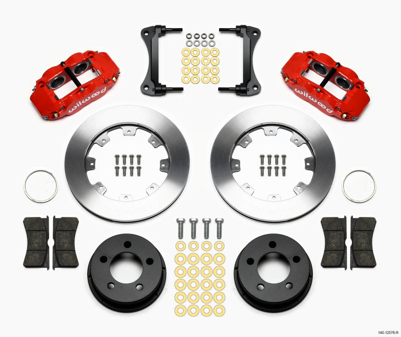 Wilwood Narrow Superlite 4R Front Kit 12.19in Drilled Red 87-89 Jeep YJ - Mammoth Racing -