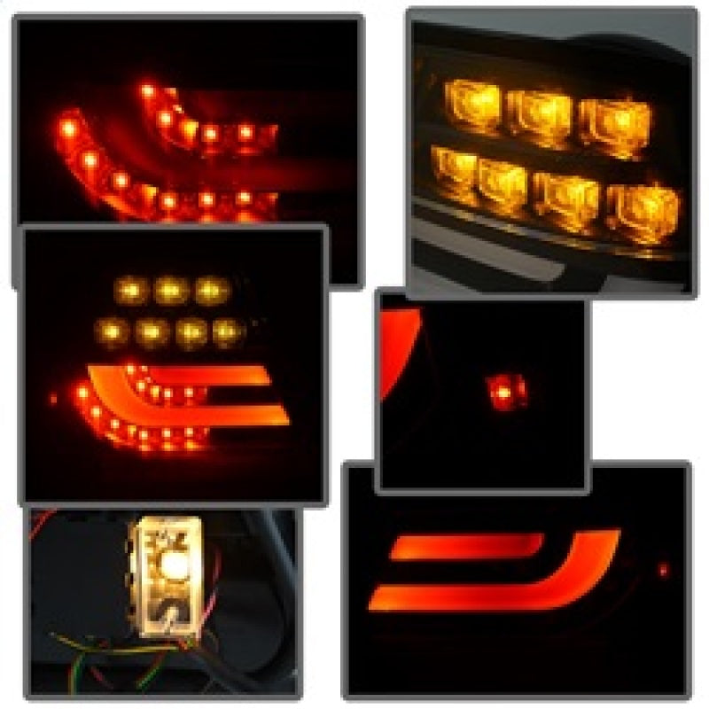 Spyder 04-06 BMW E46 2Dr (Coupe ONLY No Conv.) Lgtbar Styl LED Tail Lghts Blk ALT-YD-BE4604-LBLED-BK - Mammoth Racing -