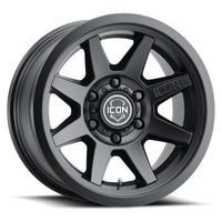 Icon Rebound 17x8.5 5x5 -6mm Offset 4.5in BS 71.5mm Bore Satin Black Wheel - Mammoth Racing -