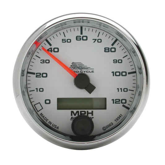 Autometer Pro-Cycle Gauge Speedo 2 5/8in 120 Mph Elec White - My Store