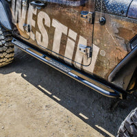 Westin 18-23 Jeep Wrangler JL Unlimited 4dr Rock Slider - Textured Black - Mammoth Racing -