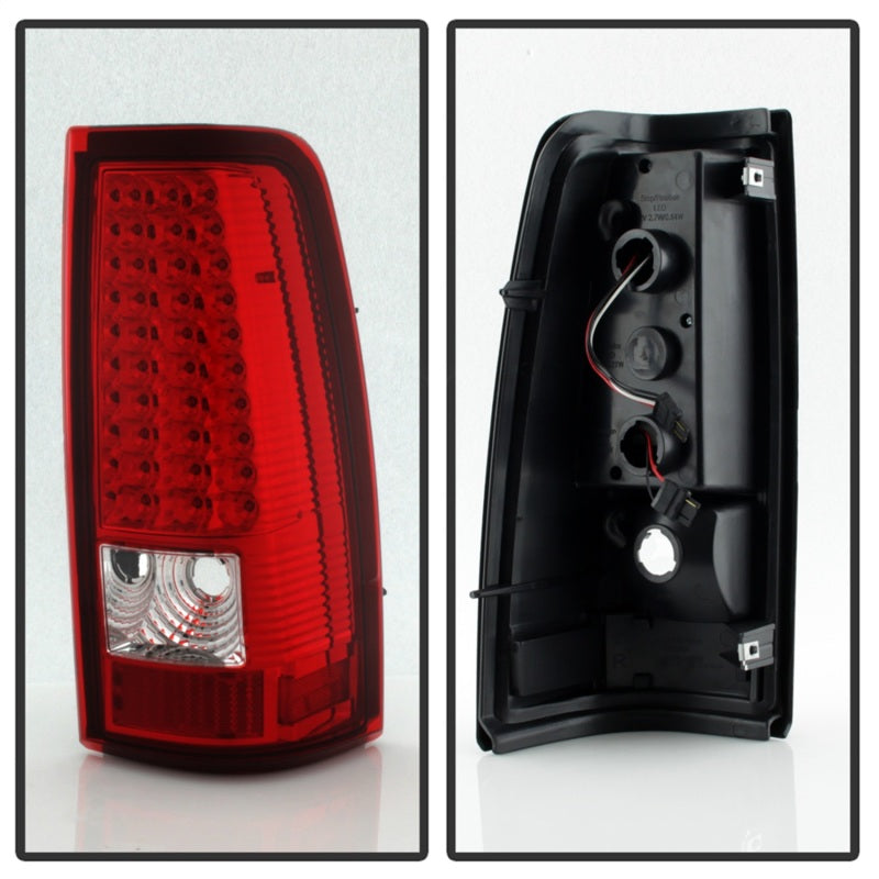 Xtune Chevy Silverado 1500/2500/3500 99-02 LED Tail Lights Red Clear ALT-ON-CS99-LED-RC - Mammoth Racing -