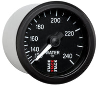 Autometer Stack 52mm 120-240 Deg F 1/2in Npt (M) Mechanical Water Temp Gauge - Black - My Store