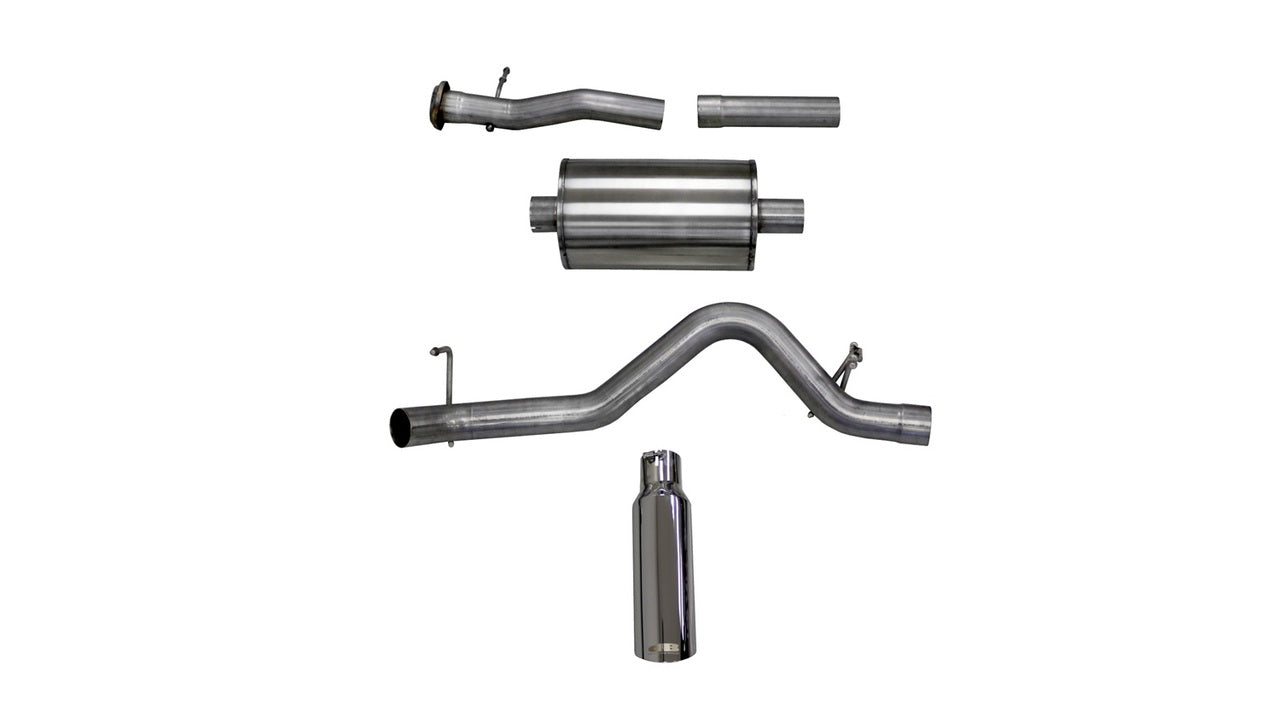 Corsa 15-16 Chevy Colorado 3.6L V6 Cat-Back Exhaust 4in SS Db Tip Single Side Exit - Mammoth Racing -