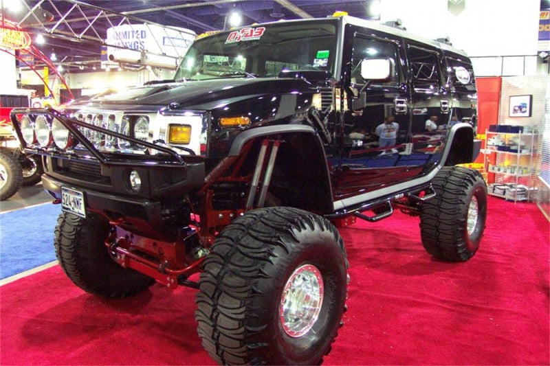 N-Fab Nerf Step 03-10 Hummer H2 SUV 4 Door - Gloss Black - W2W - 3in - Mammoth Racing -