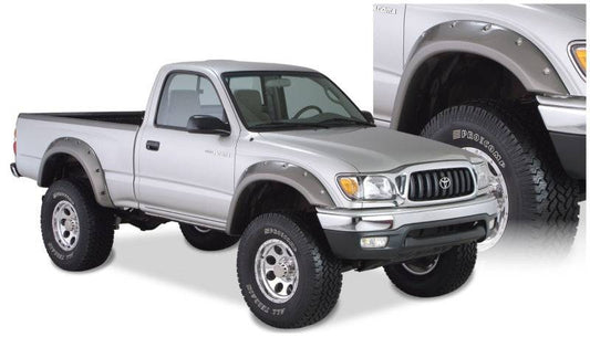 Bushwacker 95-04 Toyota Tacoma Fleetside Cutout Style Flares 4pc 74.5in Bed w/ 4WD Only - Black - Mammoth Racing -