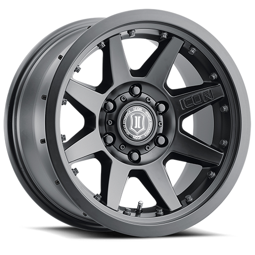 Icon Rebound Pro 17x8.5 5x150 25mm Offset 5.75in BS 110.1mm Bore Satin Black Wheel - Mammoth Racing -