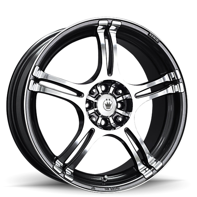 Konig Incident 15x6.5 10x100/114.3 Et40 Graphite - Mammoth Racing -