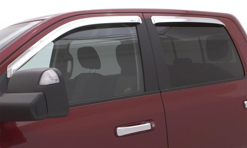 AVS 19-22 Ford Ranger Crew Cab Ventvisor Outside Mount Window Deflectors 4pc - Chrome - Mammoth Racing -