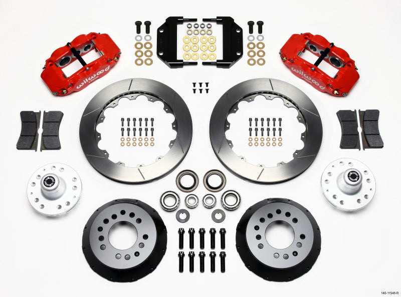 Wilwood Narrow Superlite 6R Front Hub Kit 12.88in Red Magnum Force Drop Spndle - Mammoth Racing -