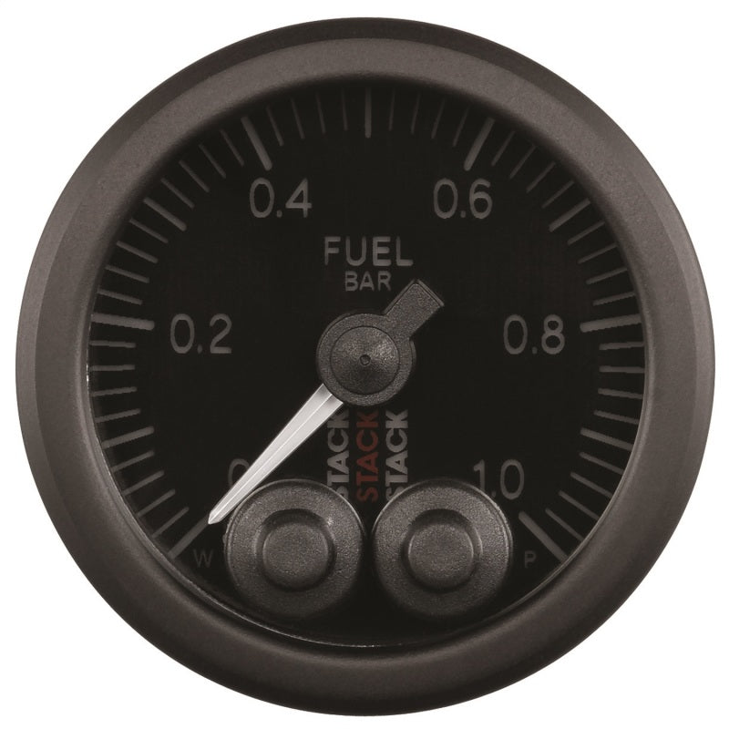 Autometer Stack 52mm 0-1 Bar M10 Male Pro-Control Fuel Pressure Gauge - Black - My Store