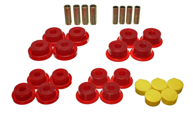 Energy Suspension Dodge Ram 99-01 1500/99-02 Ram 2500/3500 4WD Red Front End Control Arm Bushing Set - Mammoth Racing -
