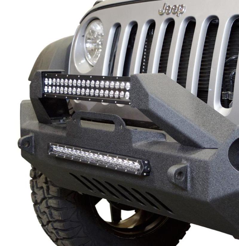 DV8 Offroad 07-18 Wrangler JK FS-17 Mid Length Steel Front Bumper w/ Fog Lights - Mammoth Racing -