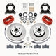 Wilwood Forged Dynalite-M Front Kit 11.30in 1 PC Rotor&Hub Red 1965-1969 Mustang Disc & Drum Spindle - My Store