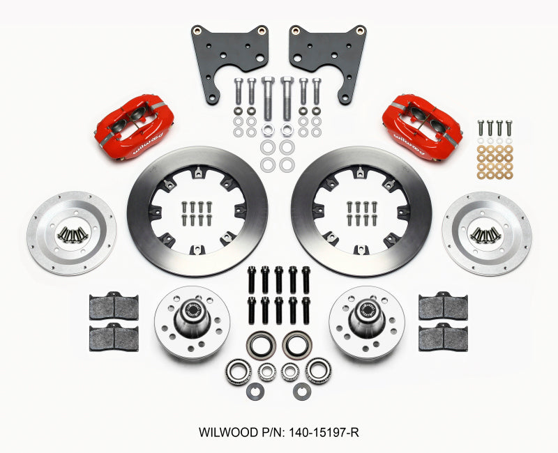 Wilwood Forged Dynalite Front Kit 12.19in Red 65-72 CDP C Body -Drum - My Store