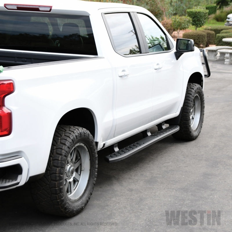 Westin 2019 Chevrolet Silverado/Sierra 1500 Crew Cab Thrasher Running Boards - Textured Black - Mammoth Racing -