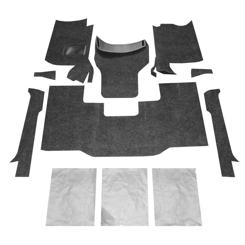 BedRug 76-95 Jeep CJ-7/YJ Front Kit 8pc Floor Kit (Incl Heat Shields) - Mammoth Racing -