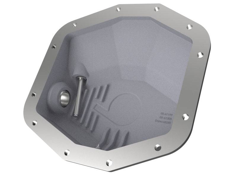 aFe POWER 21-22 Ram1500 TRX Hemi V8 6.2L PRO Series Rear Diff Cover Black w/Machined Fins & Gear Oil - My Store
