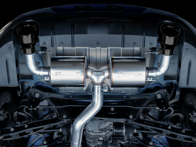 AWE Subaru BRZ/ Toyota GR86/ Toyota 86 Touring Edition Cat-Back Exhaust- Diamond Black Tips - Mammoth Racing -