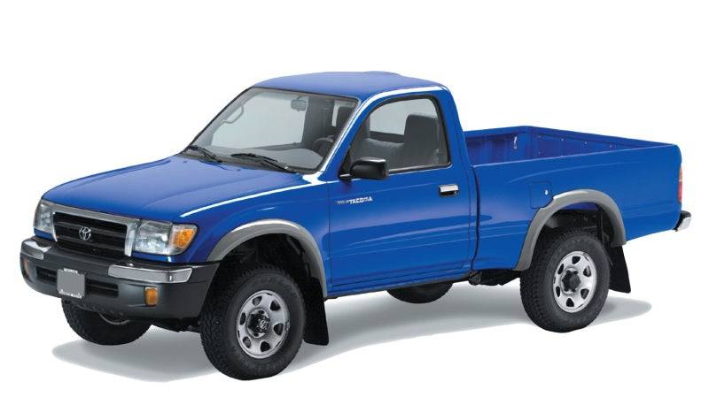 Bushwacker 95-00 Toyota Tacoma Fleetside Extend-A-Fender Style Flares 4pc w/ 4WD Only - Black - Mammoth Racing -