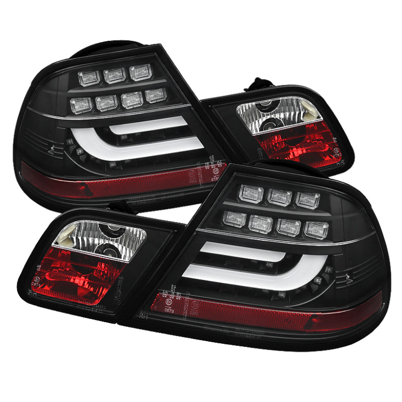 Spyder BMW E46 00-03 2Dr Coupe Light Bar LED Tail Lights Blk ALT-YD-BE4600-LBLED-BK - Mammoth Racing -