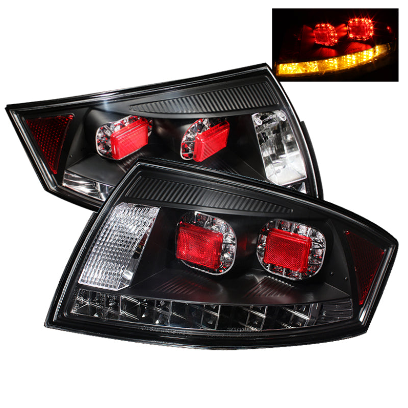 Spyder Audi TT 00-06 LED Tail Lights Black ALT-YD-ATT99-LED-BK - Mammoth Racing -