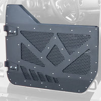 DV8 18-22 Jeep 4 Door JL/JT Aluminum Half Doors with Perforated Mesh Rear - Mammoth Racing -