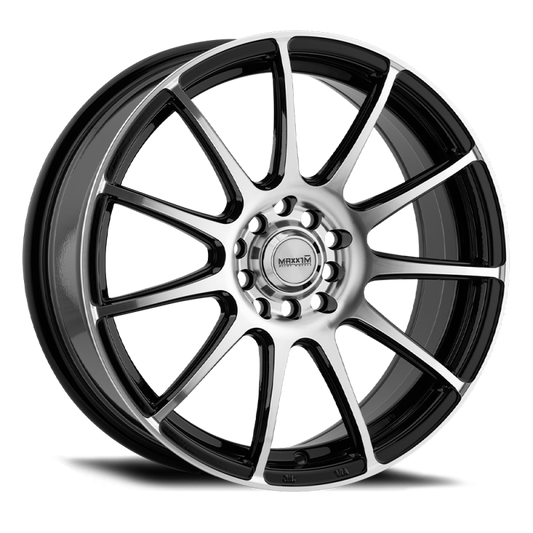 Maxxim Champ 17x7 8x100/108 Et40 Machined Face / Gloss Black - Mammoth Racing -