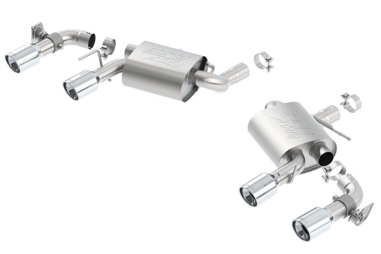 Borla 16 Chevy Camaro SS 6.2L w/ Dual NPP Atak Quad RD RL Tips Dual Exit Rear Section Exhaust - Mammoth Racing -