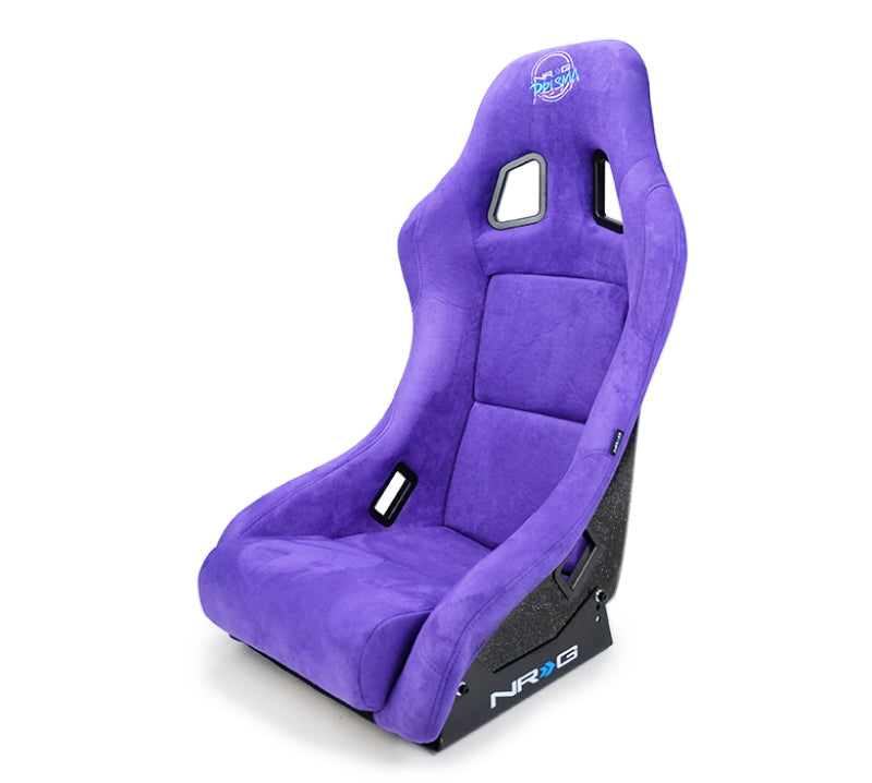 NRG FRP Bucket Seat PRISMA Edition w/ Pearlized Back Purple Alcantara - Medium - My Store