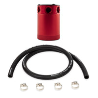 Mishimoto Compact Baffled Oil Catch Can 3-Port - Red - Mammoth Racing -