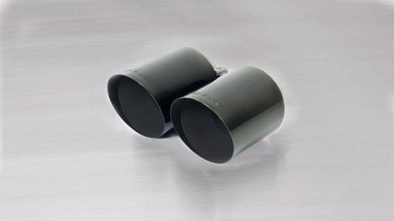 Remus 2012 Ford Focus ST 2.0L Ecoboost 115mm Angled Stamped Black Chrome Tail Pipe Set - Mammoth Racing -