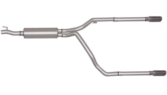 Gibson 04-05 Dodge Ram 1500 SLT 5.7l 2.5in Cat-Back Dual Split Exhaust - Stainless - Mammoth Racing -