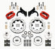Wilwood Forged Dynalite Front Kit 12.19in Drilled Red 69-70 Impala Drum/Disc 69-82 Vette - Mammoth Racing -