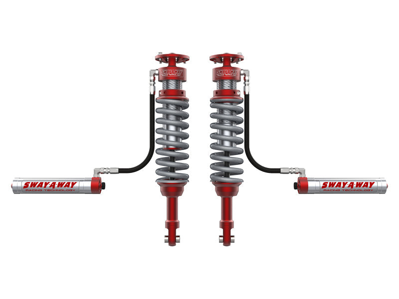 aFe 17-19 Ford F-150 Raptor Sway-A-Way 3.0 Front Coilover Kit w/ Remote Reservoirs and Comp Adj - Mammoth Racing -