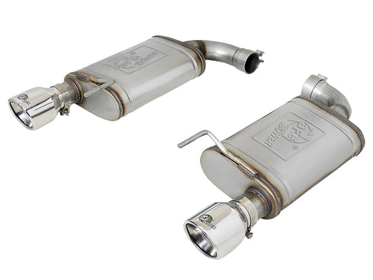 aFe MACH Force-Xp SS Axle Back Exhaust w/Polished Tips 15-17 Ford Mustang GT V8-5.0L - Mammoth Racing -
