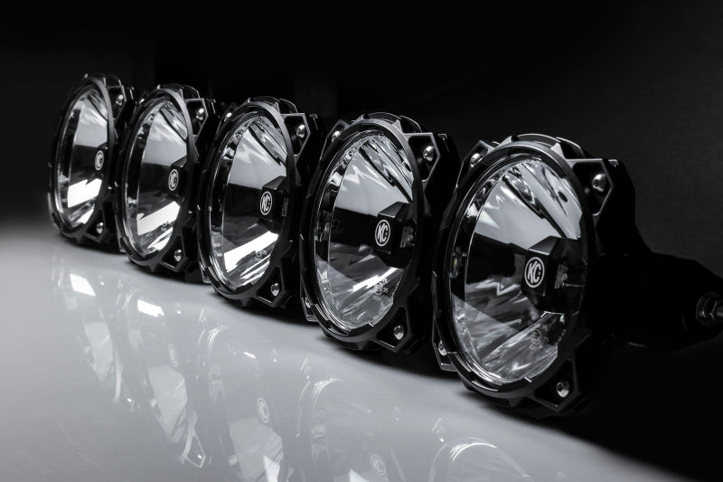KC HiLiTES Polaris RZR 32in. Pro6 Gravity LED 5-Light 100w Combo Beam Overhead Light Bar System - Mammoth Racing -