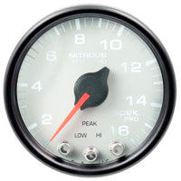 Autometer Spek-Pro Gauge Nitrous Press 2 1/16in 1600psi Stepper Motor W/Peak & Warn Wht/Blk - My Store