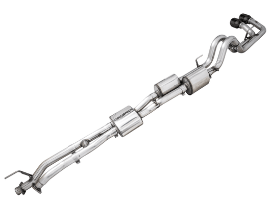 AWE 16-22 Toyota Tacoma 0FG Catback Exhaust w/ BashGuard - Dual Diamond Black Tips - My Store