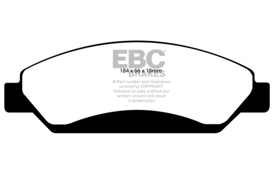 EBC 07 Cadillac Escalade 6.2 2WD Extra Duty Front Brake Pads - My Store