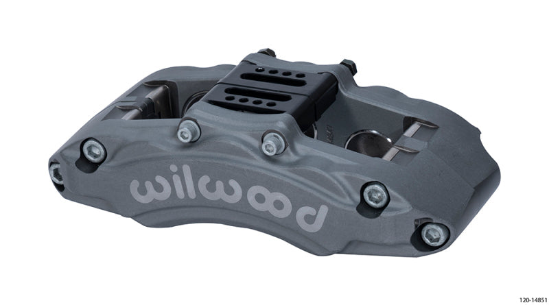 Wilwood Caliper - AT6 Lug Mount Anodized 1.75in/1.38in/1.38in Piston .75in Rotor - Left Side - Mammoth Racing -
